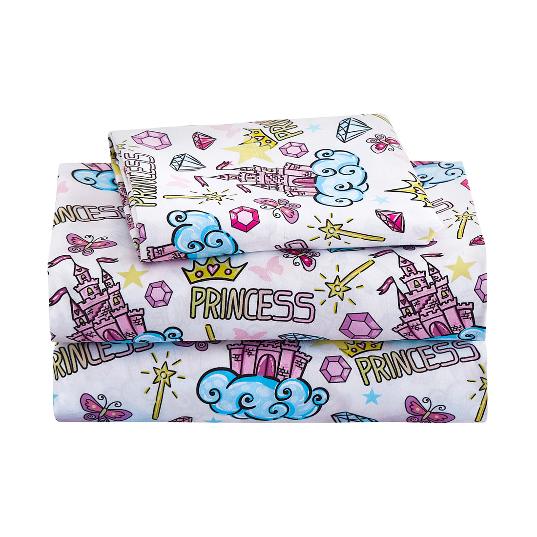 Castle Diamond Kids Microfiber Bed Sheet Set Deep Pocket Soft & Breathable