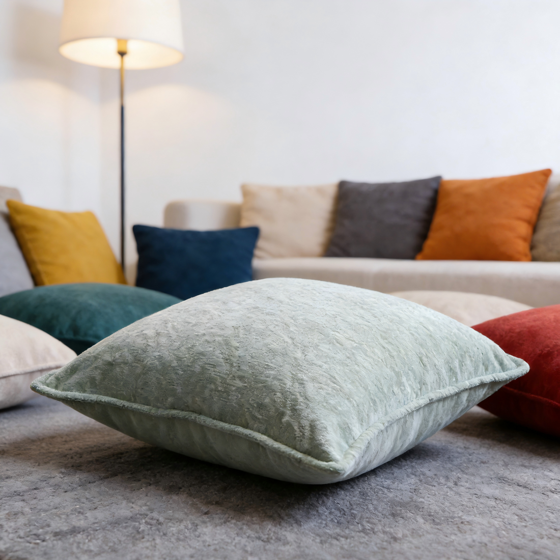Gentle Comfort Series Solid Jacquard Chenille Pillow