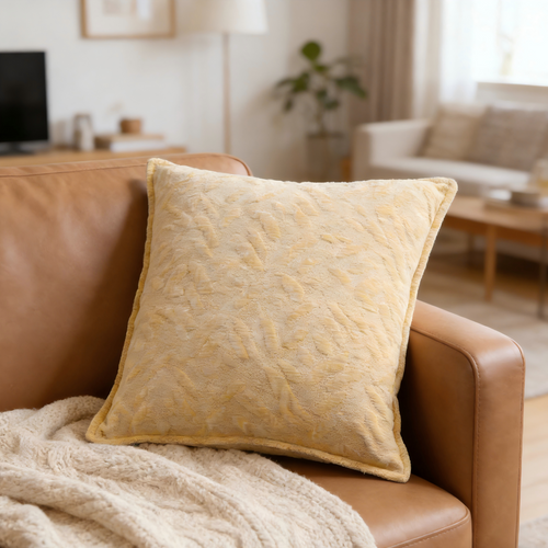 Pastel Soft Series Solid Jacquard Chenille Pillow
