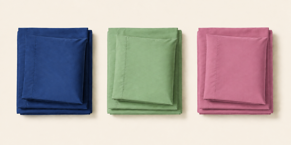 Navy, Sage Green and Rose Red Twin sheet sets