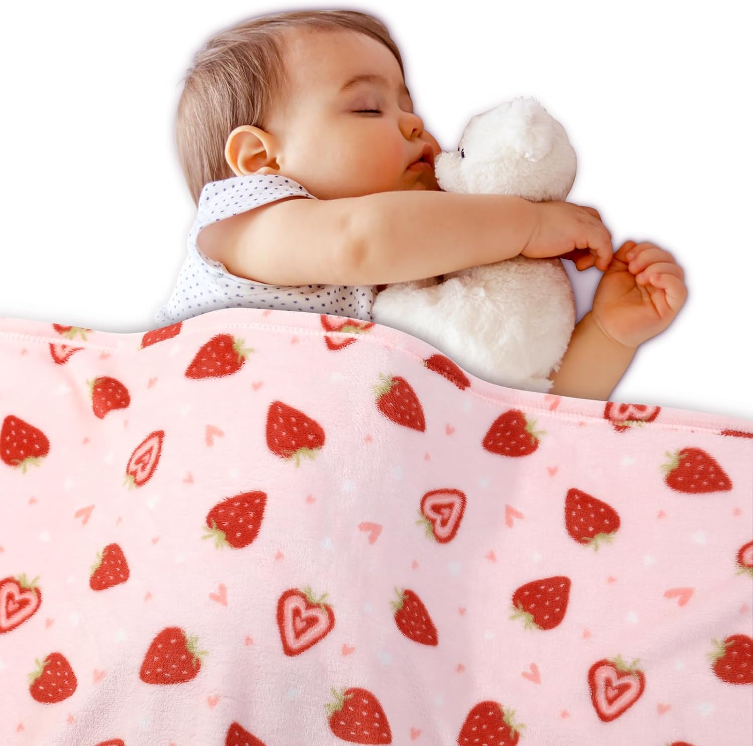 Dreamy Strawberry Kids Throw Blanket