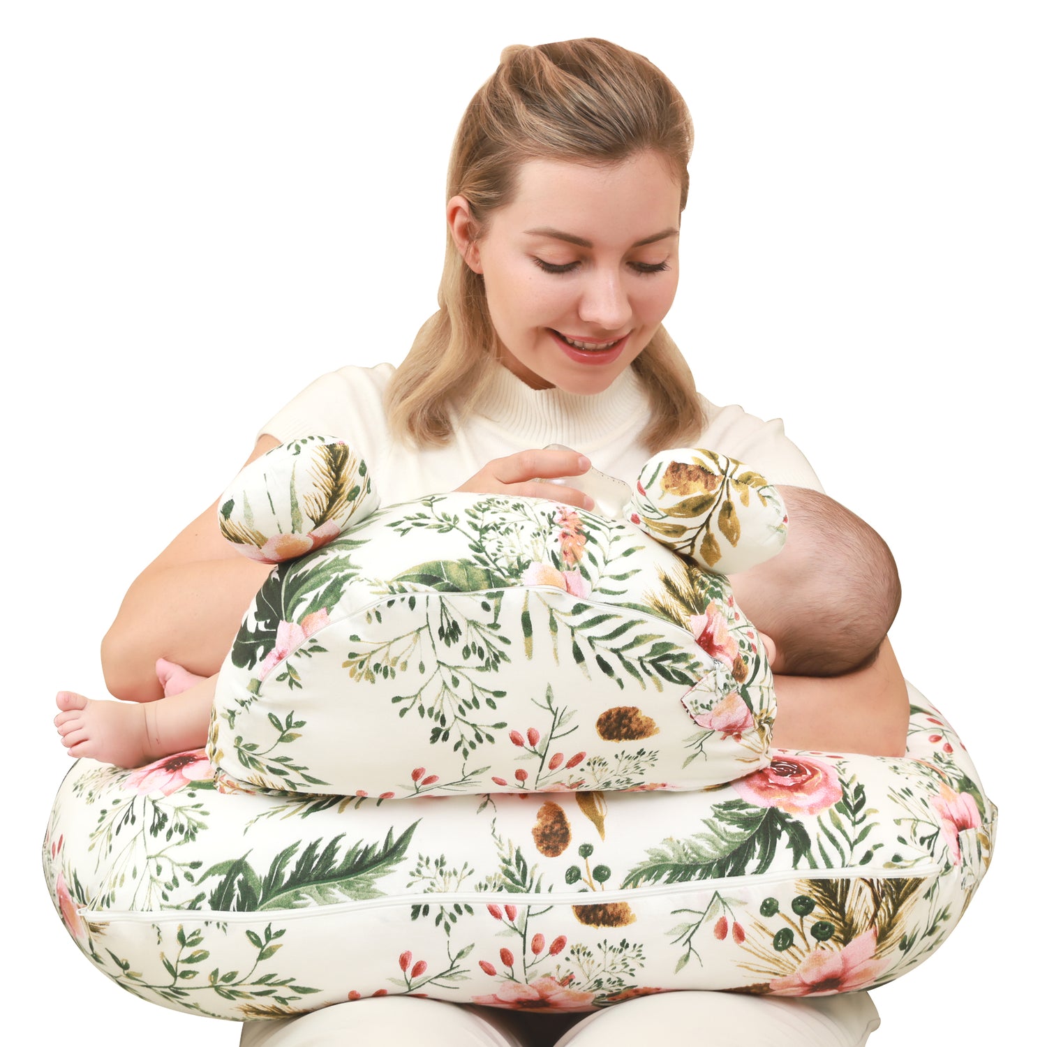 Rose Nursing Pillow for Breastfeeding for Mom Support