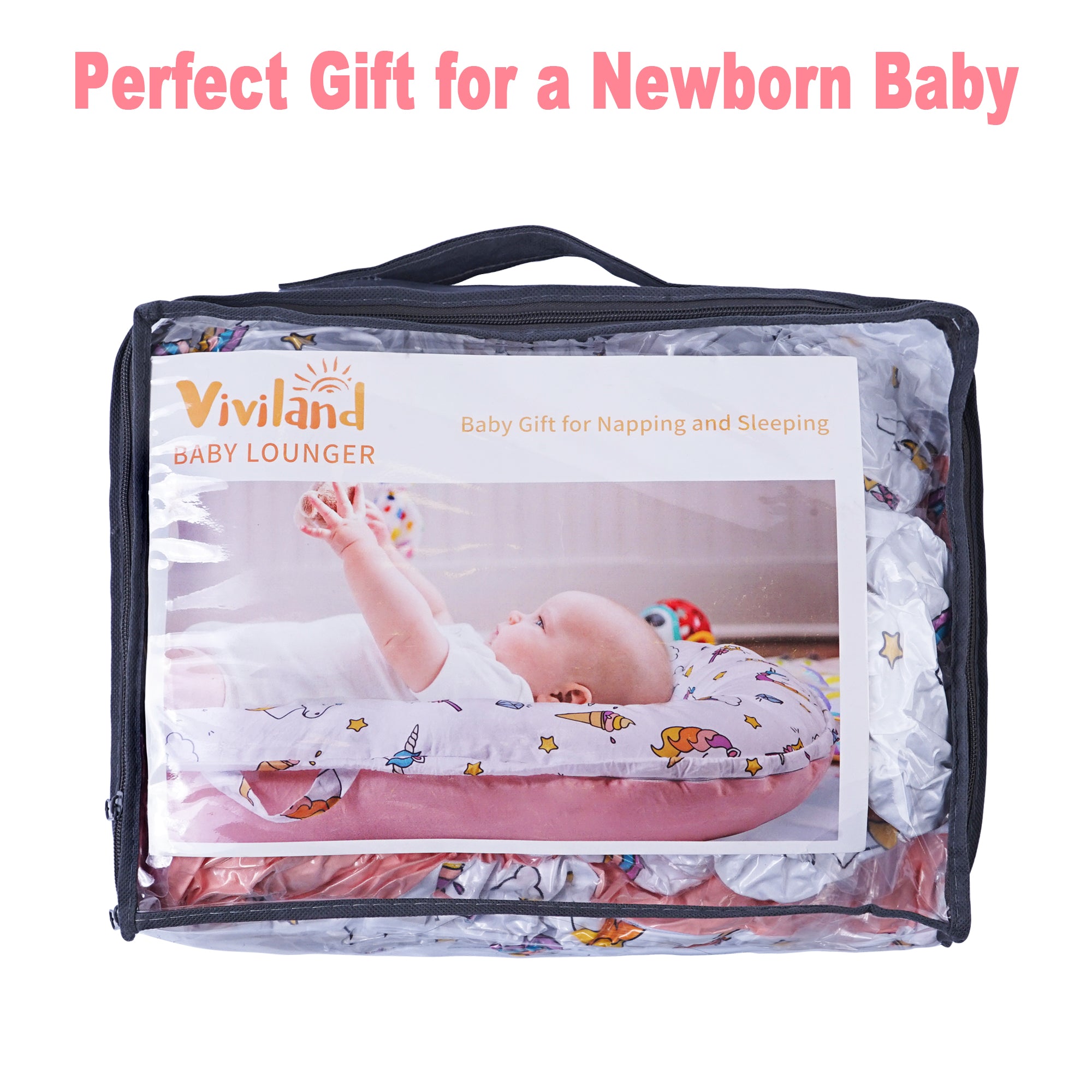 Princess Baby Lounger - Baby Nest Co Sleeper for Baby Bed, Soft & Breathable Portable Cotton Newborn Lounger Nest for Crib Bassinet