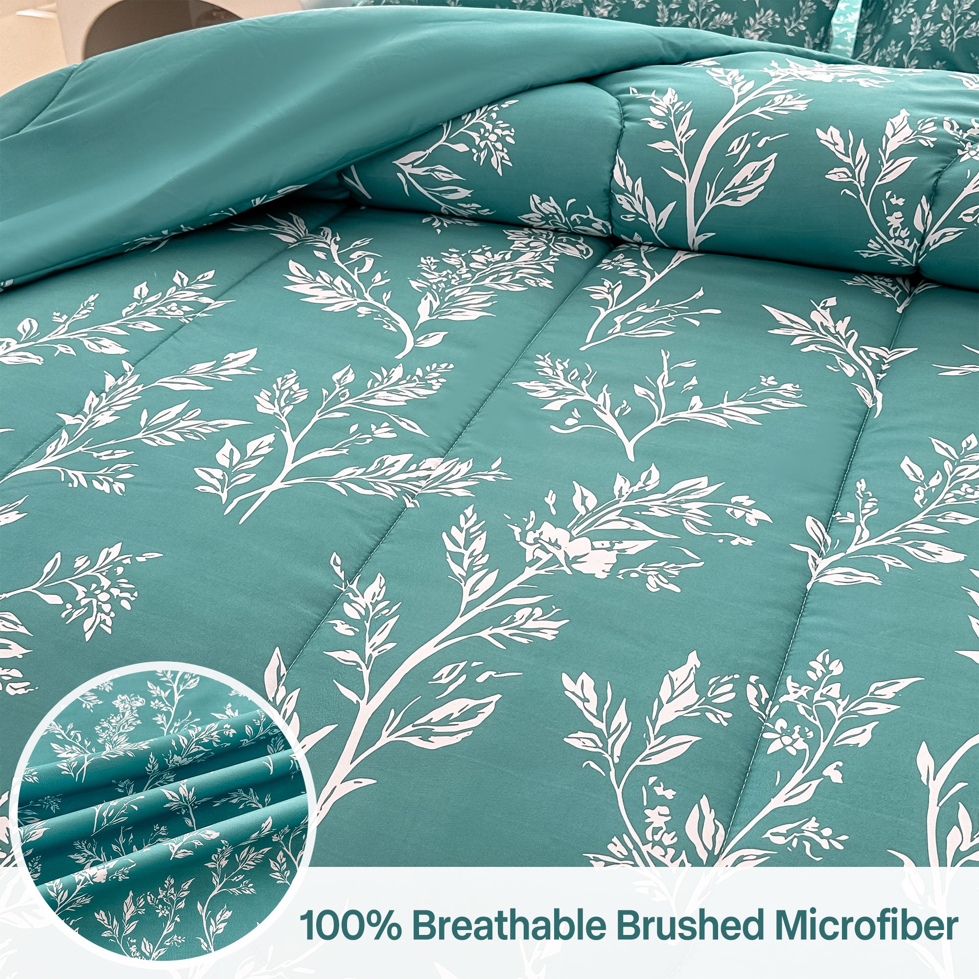 Serene Branch Silhouette Comforter Set 7 Pieces