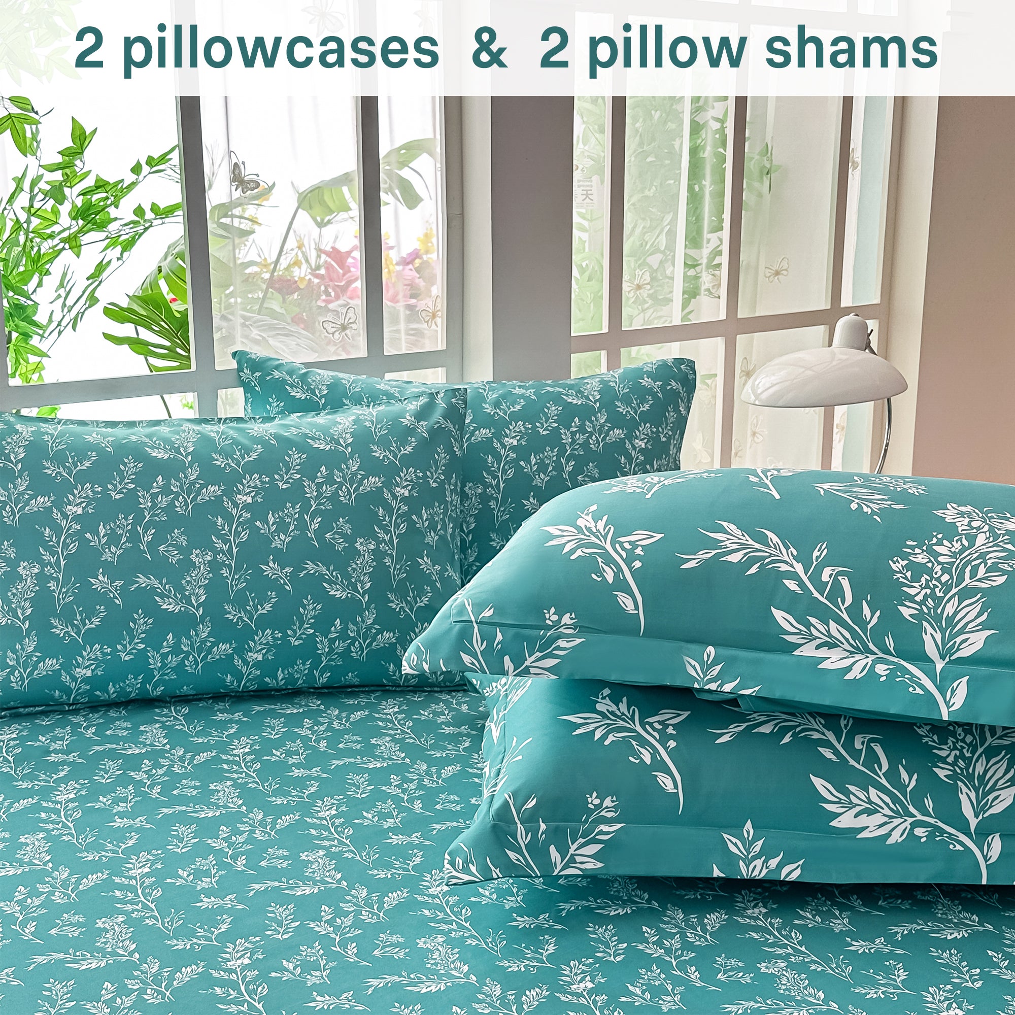 Serene Branch Silhouette Comforter Set 7 Pieces