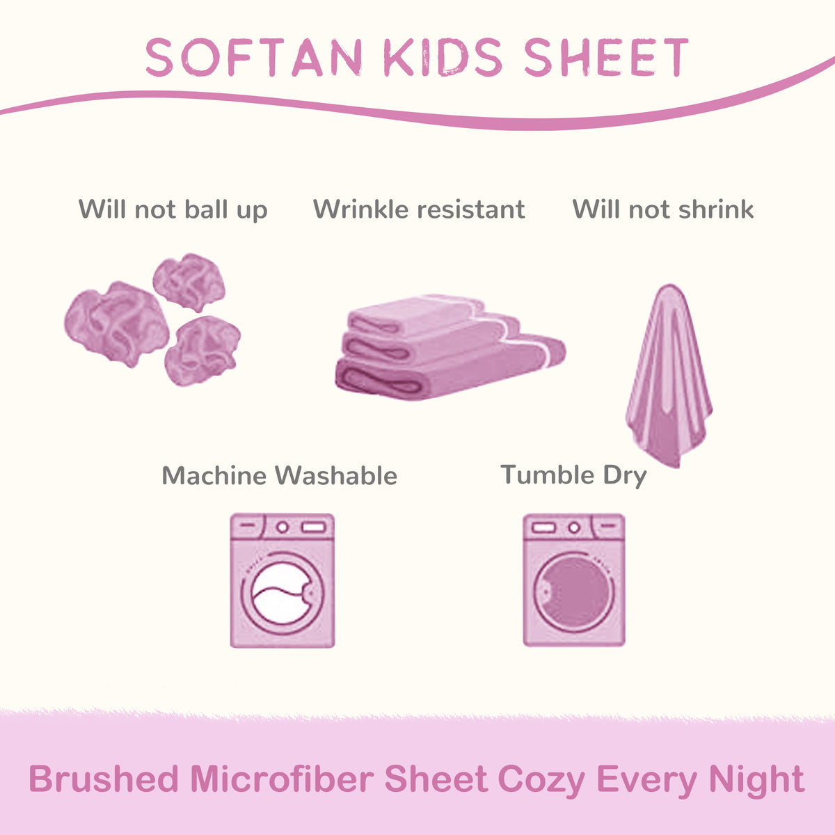 Bow-tastic Party Kids Bed Sheet Set Deep Pocket Double Brushed Microfiber