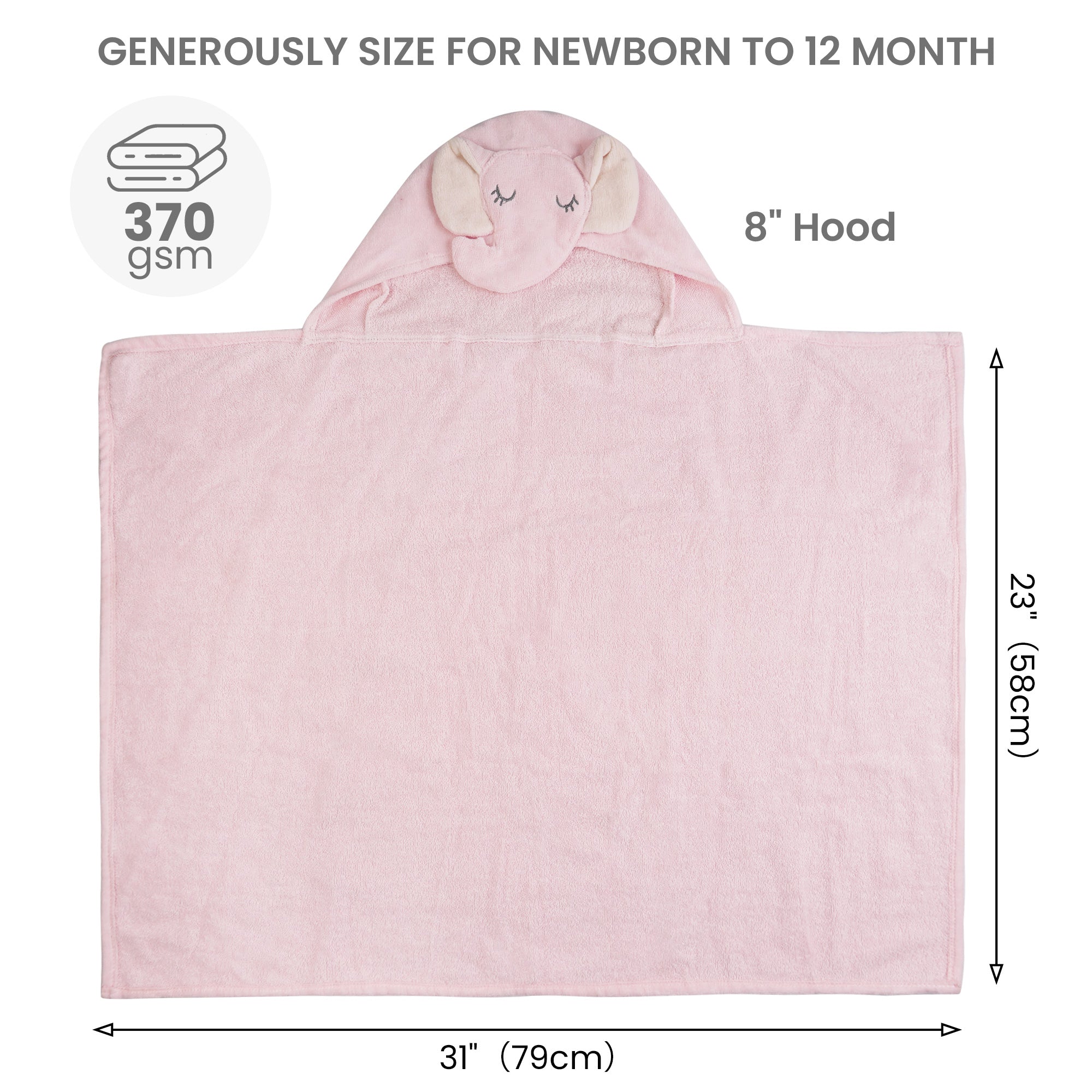 Elephants Baby Towels with Hood