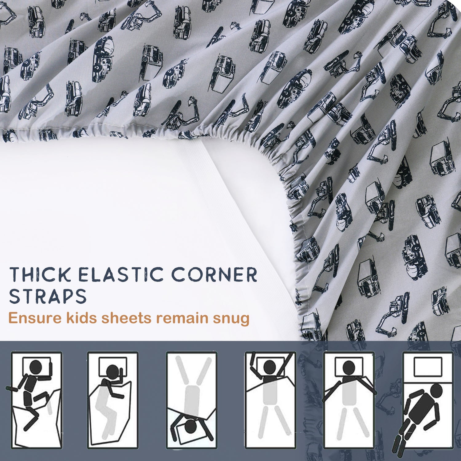 Engineering Vehicle Kids Bed Sheet Set