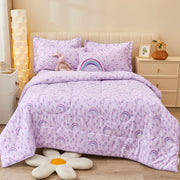 Purple Rainbow Bedding Sets for Kids– 6 or 8 Piece Options