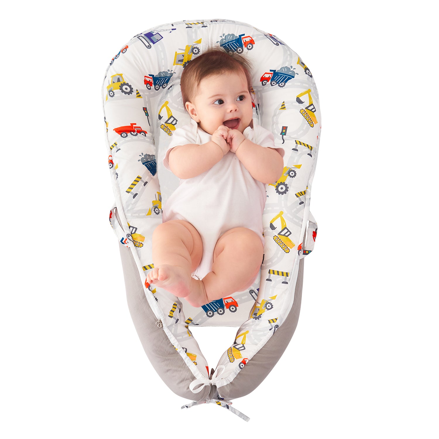 Truck Baby Lounger - Baby Nest Co Sleeper for Baby Bed, Soft & Breathable Portable Cotton Newborn Lounger Nest for Crib Bassinet