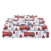 Happy Fire Rescue Play 3/4 PCs TWIN/Full Bed Sheet