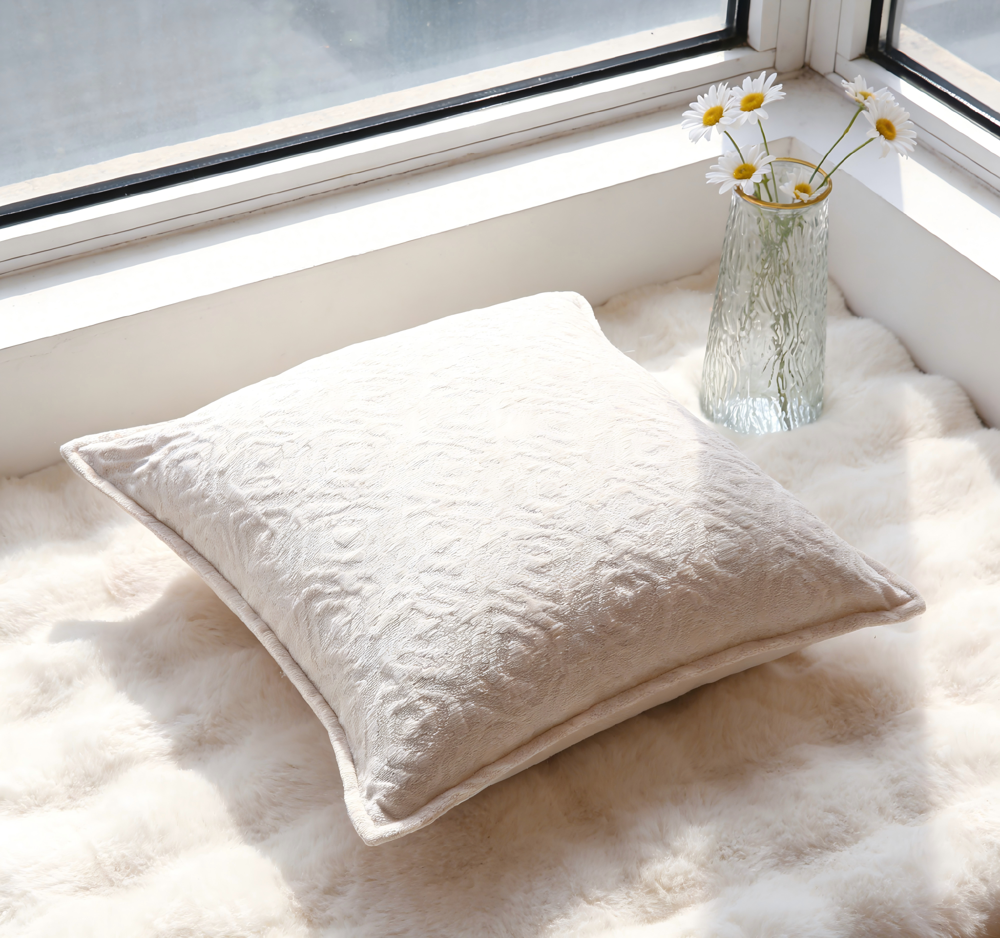 Ultra-Soft Series Solid Jacquard Chenille Pillow