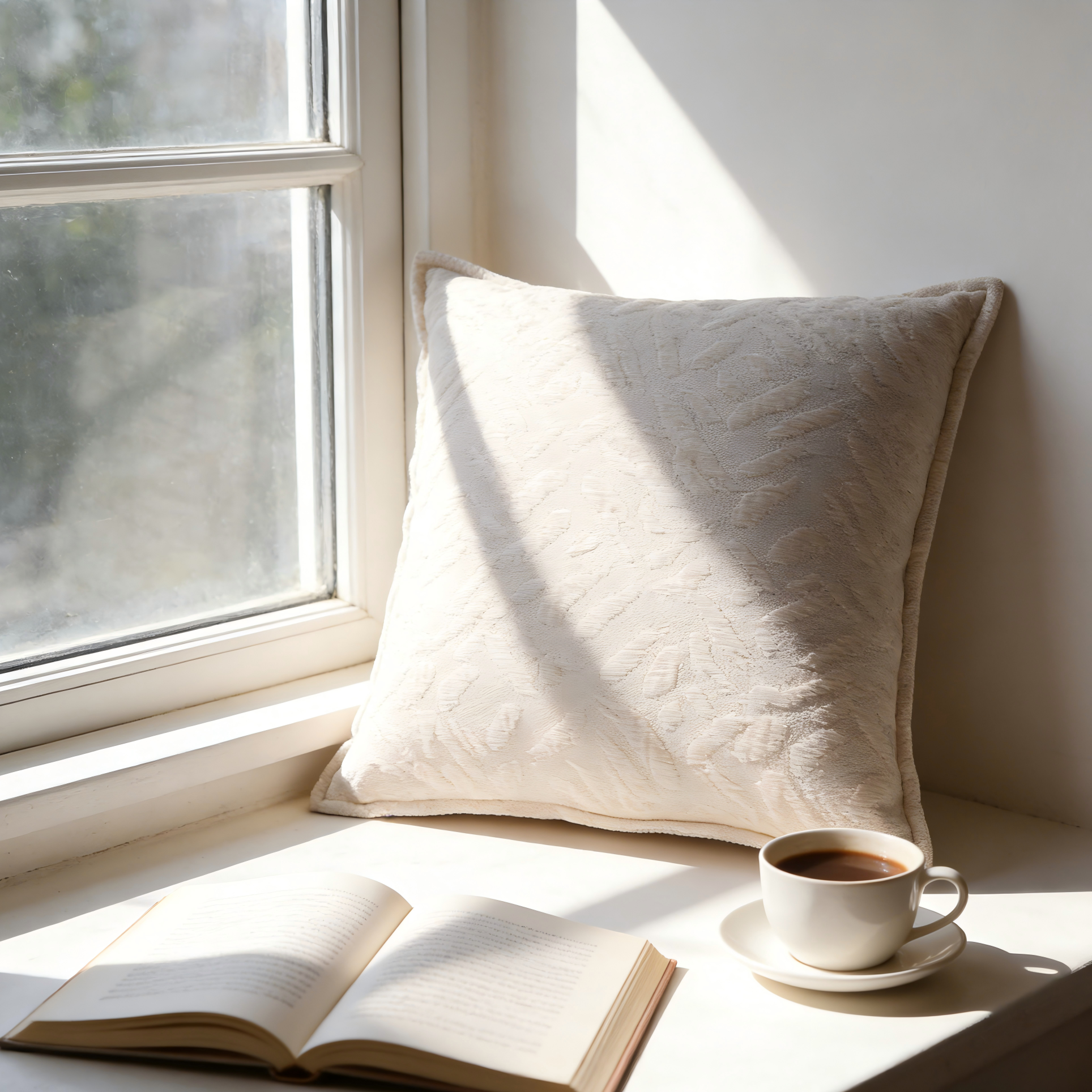Gentle Touch Series Solid Jacquard Chenille Pillow
