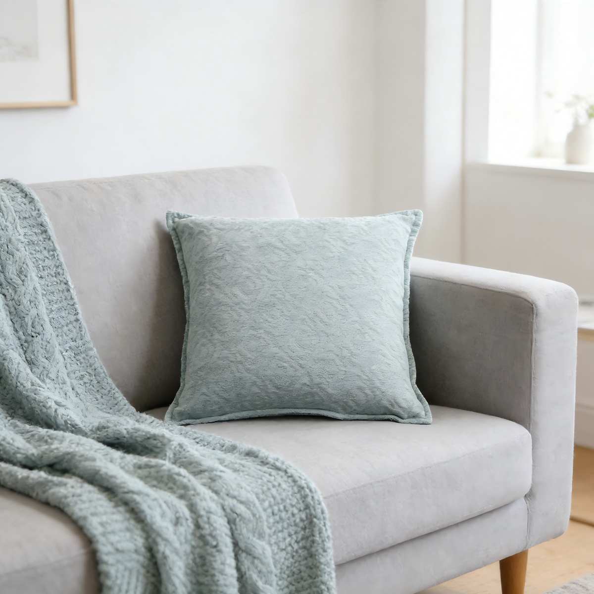 Minimalist Living Series Neutral Jacquard Chenille Pillow
