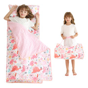 Cozy Comfort Nap Mat - Pink Dino Parade