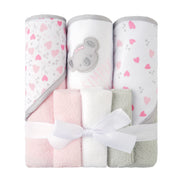 Pink Koala Baby Towels and Baby Wash Cloths Set 6-Pack Size 28 x 28 Inch