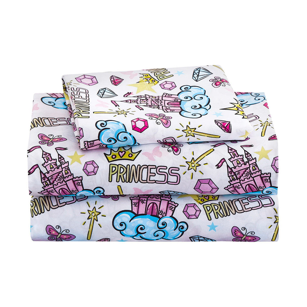Castle Diamond Kids Microfiber Bed Sheet Set Deep Pocket Soft & Breathable