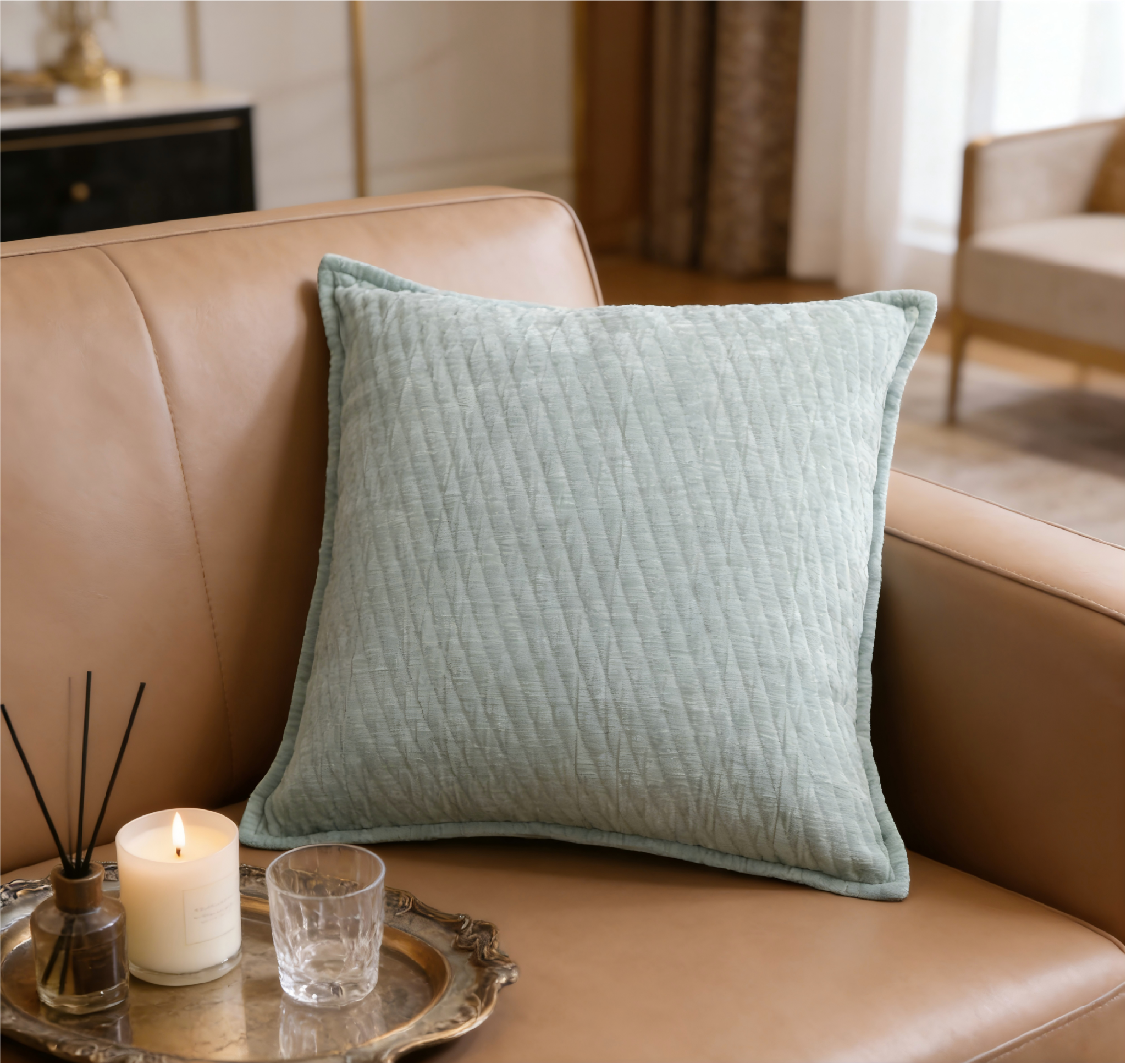 Cloud-Like Series Solid-Color Textured Chenille Pillow