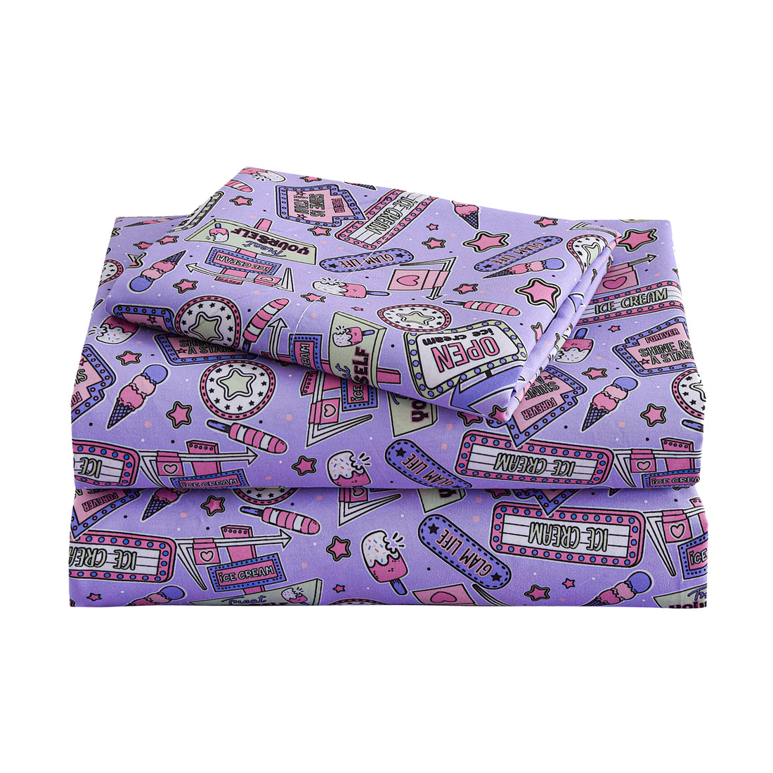 Cool Girl Kids Microfiber Bed Sheet Set Deep Pocket Soft & Breathable