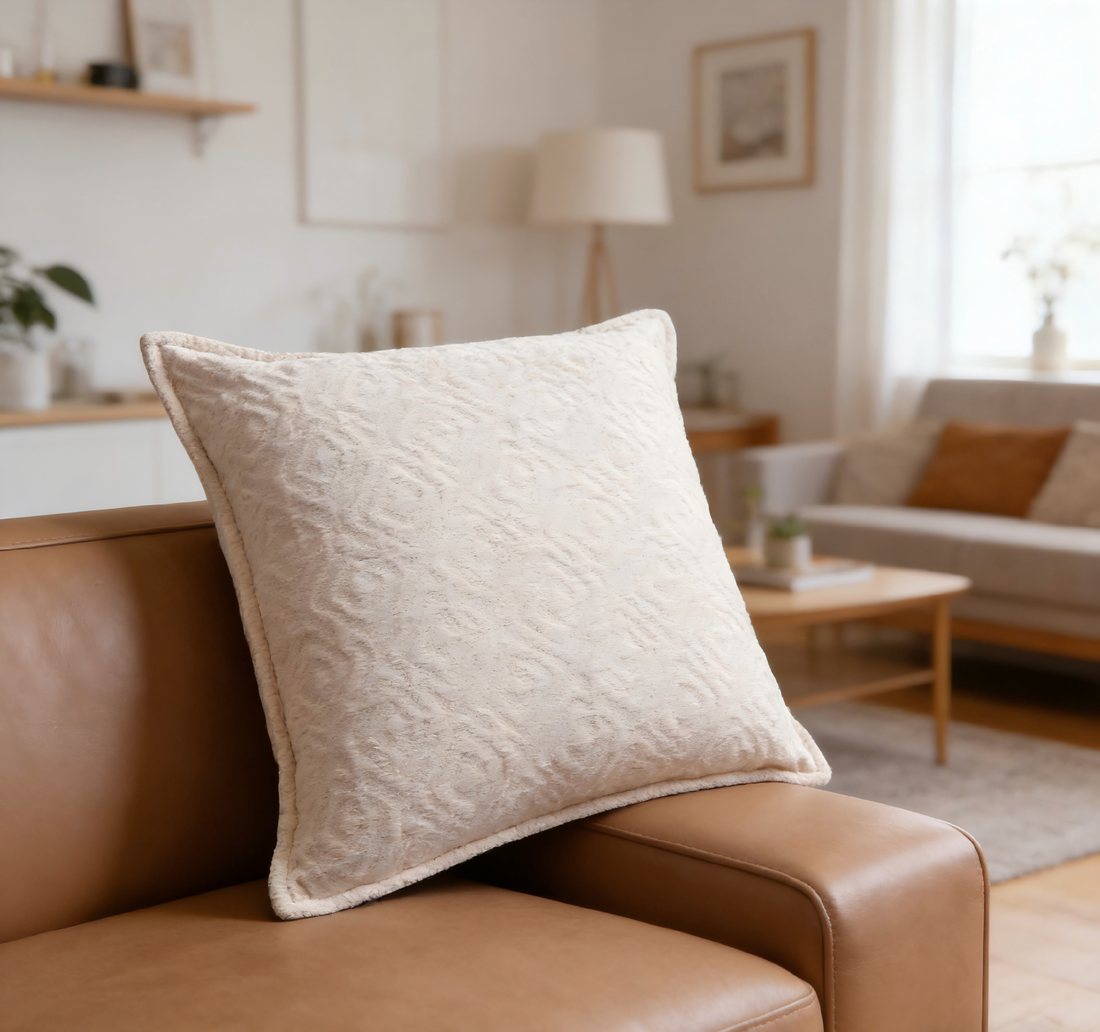 Ultra-Soft Series Solid Jacquard Chenille Pillow