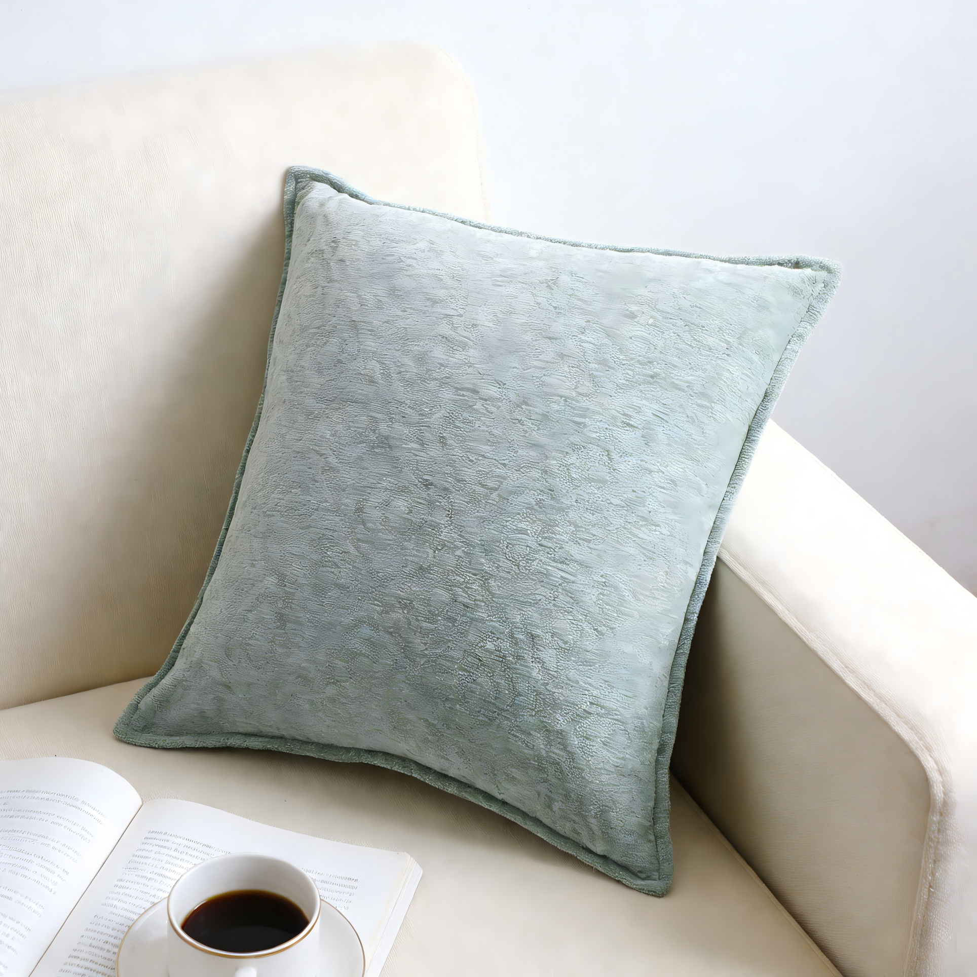 Gentle Comfort Series Solid Jacquard Chenille Pillow
