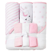Unicorn Baby Towels and Baby Wash Cloths Set 6-Pack Size 28 x 28 Inch