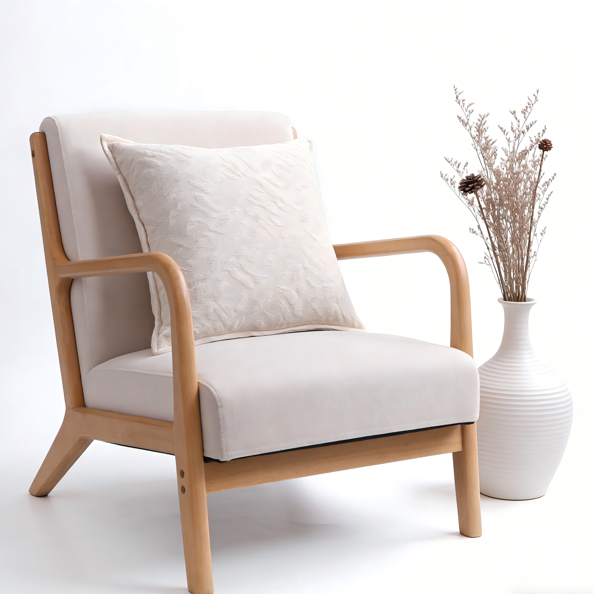 Gentle Touch Series Solid Jacquard Chenille Pillow