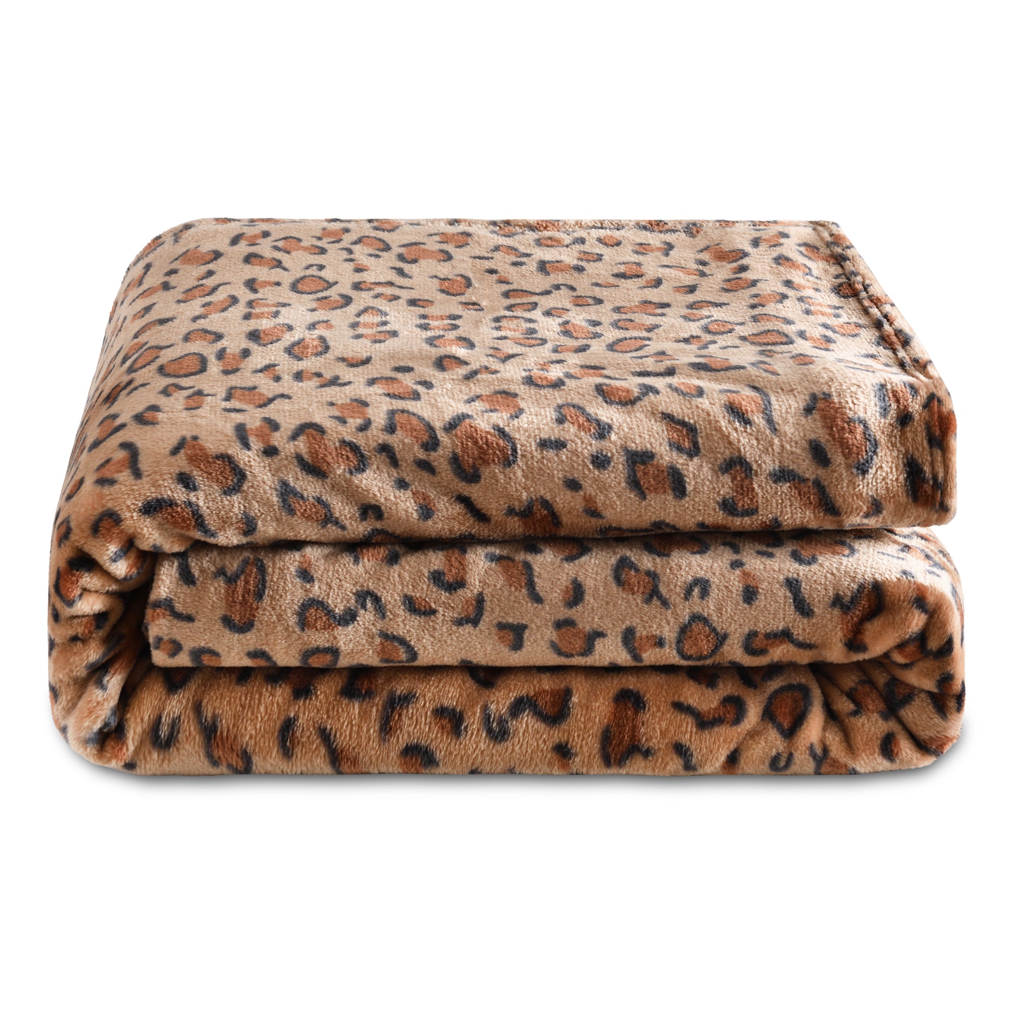 Flannel Fleece Throw , Lightweight Blanket for Couch, Super Soft Cozy Warm, Leopard Print