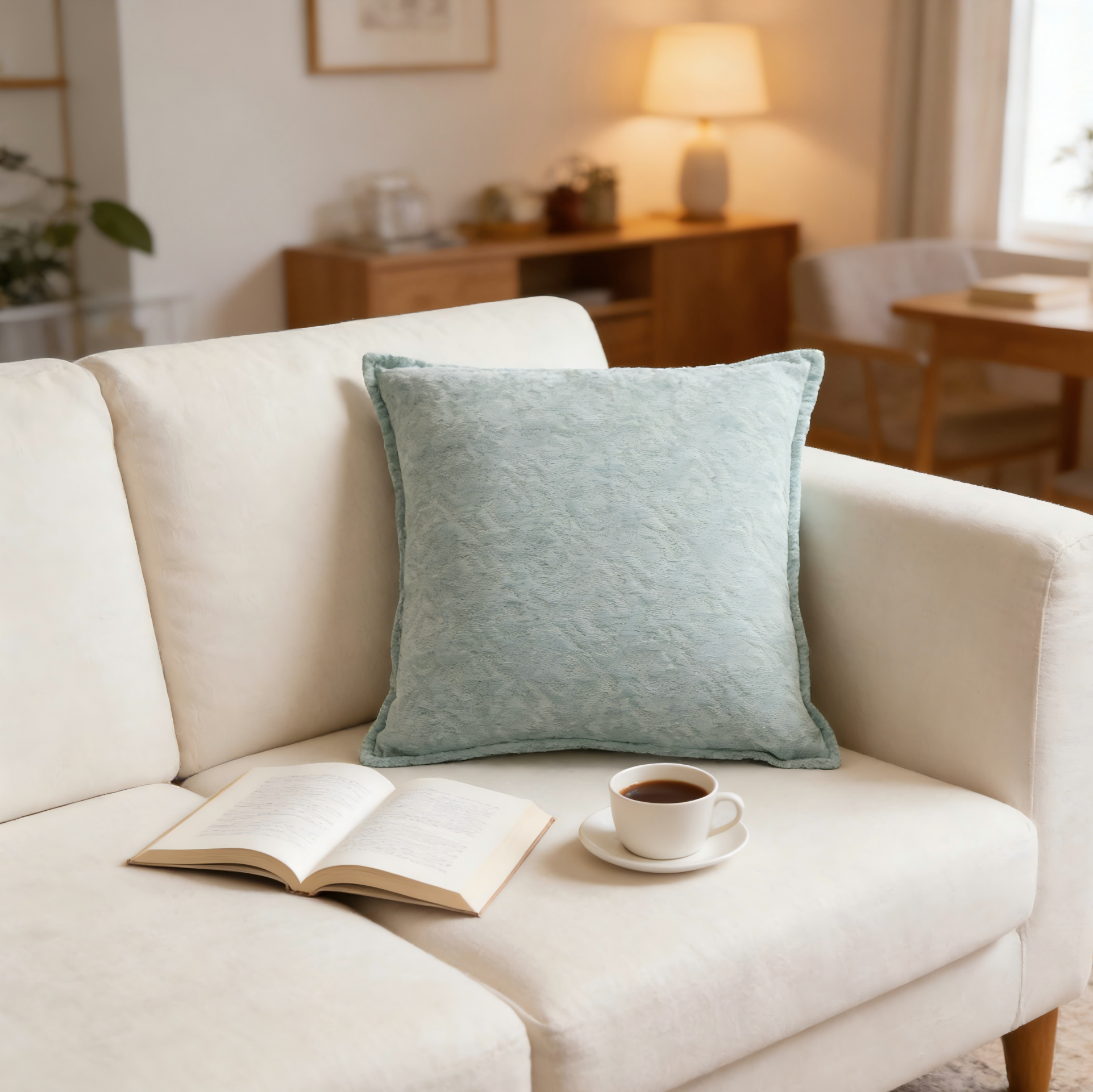 Minimalist Living Series Neutral Jacquard Chenille Pillow