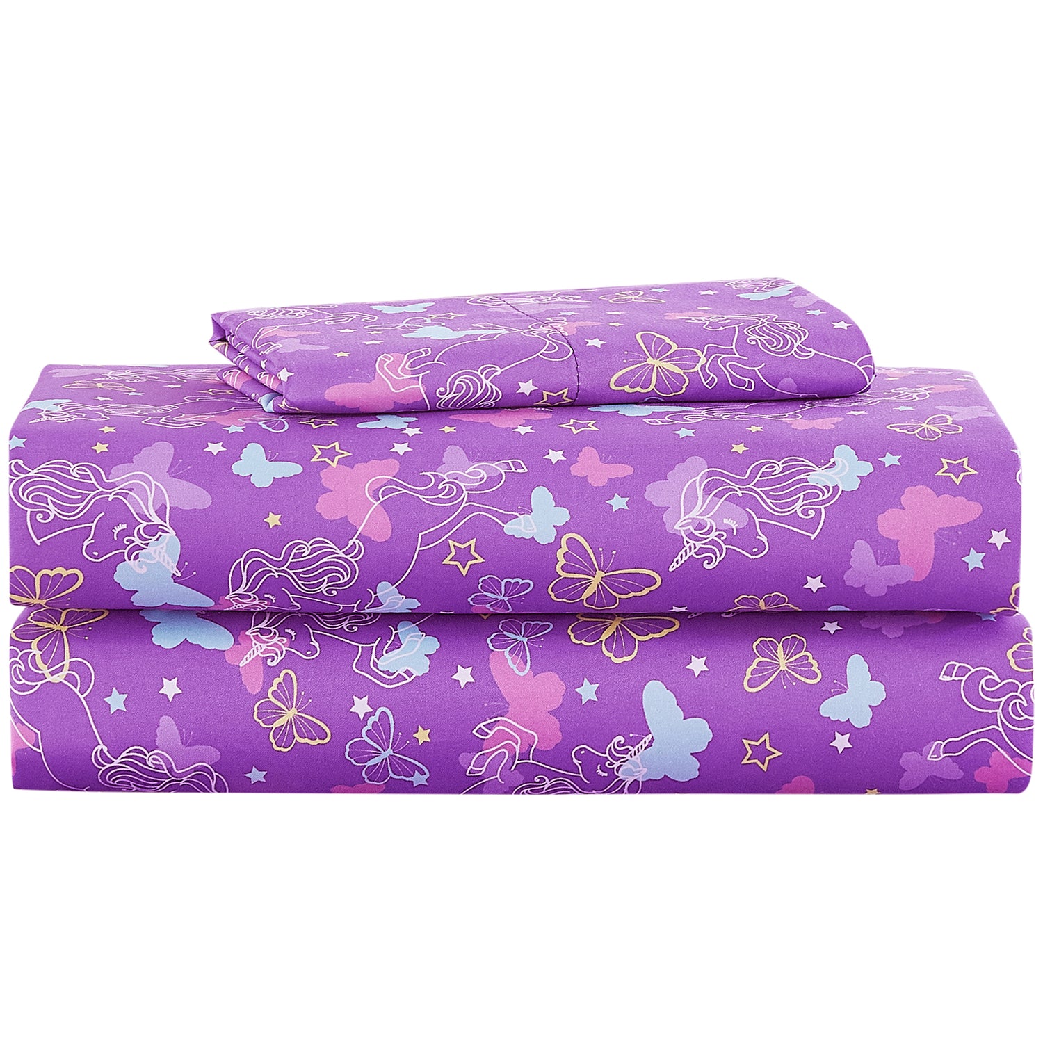 Butterfly Unicorn Kids Bed Sheet Set