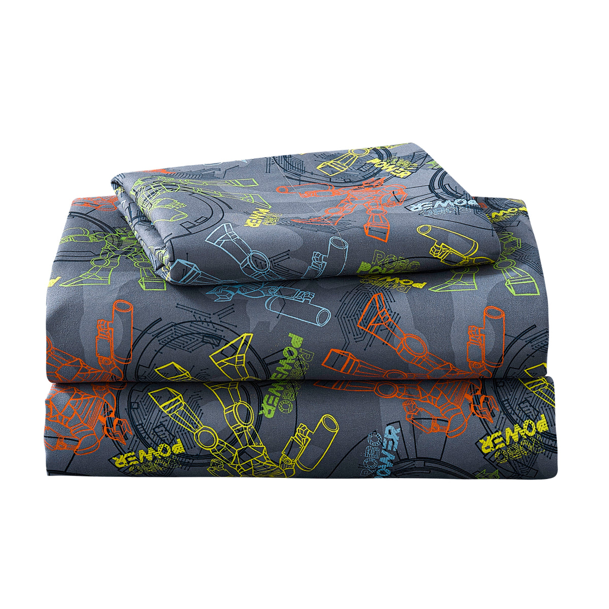 Linear Robot Kids Bed Sheet Set Deep Pocket Double Brushed Microfiber