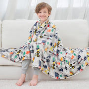 Gray Truck Kids Throw Blanket for Boys and Girls Soft Cozy Flannel