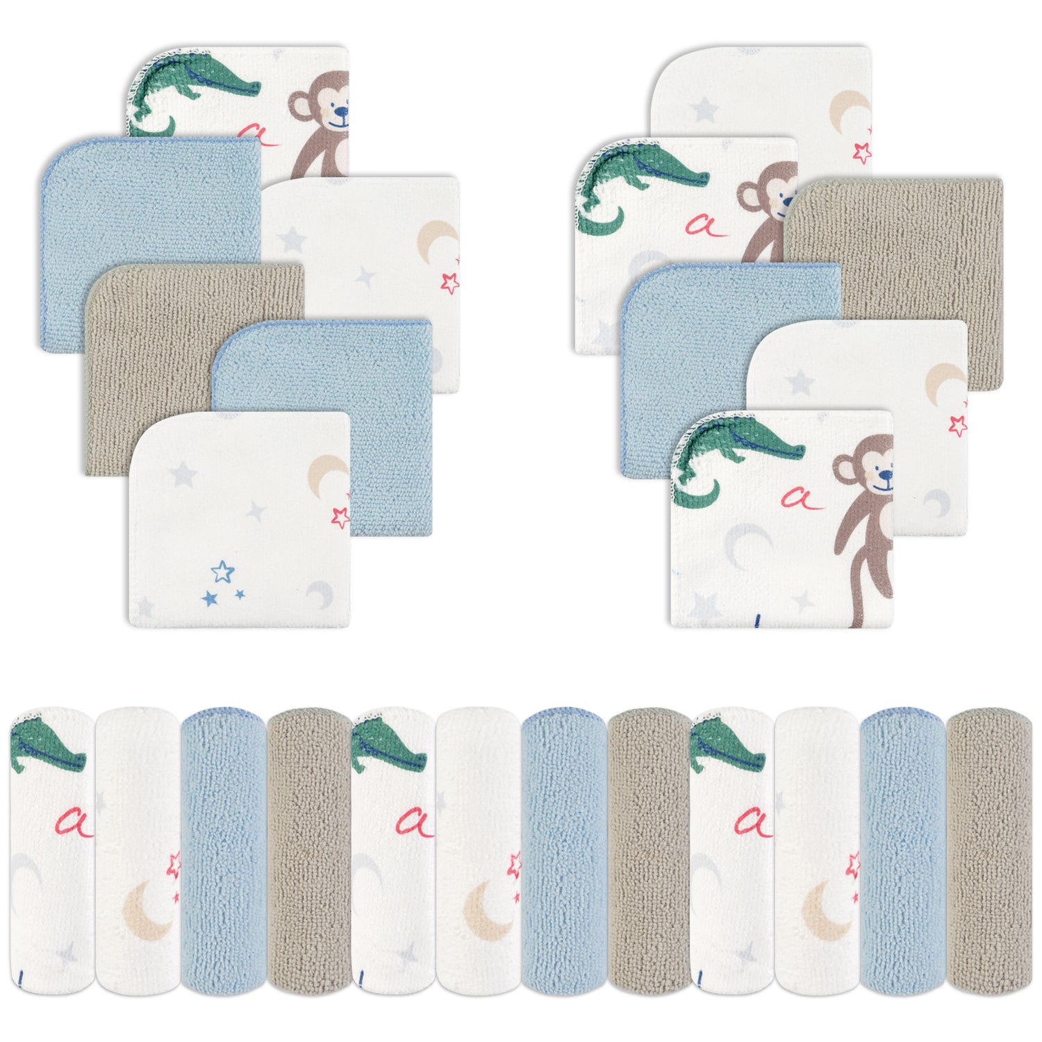 9x9 Animal Baby Washcloths