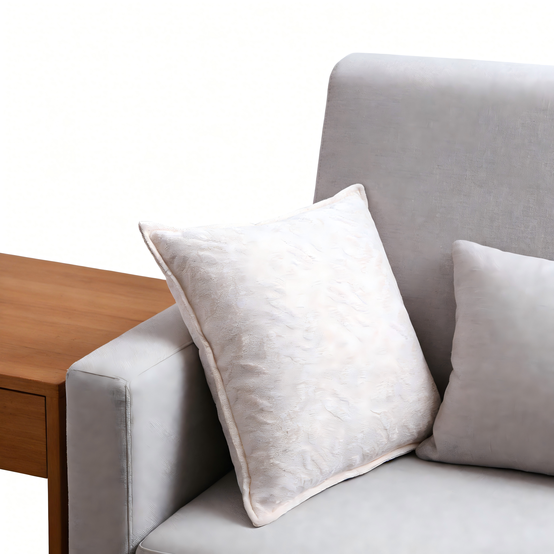 Gentle Touch Series Solid Jacquard Chenille Pillow