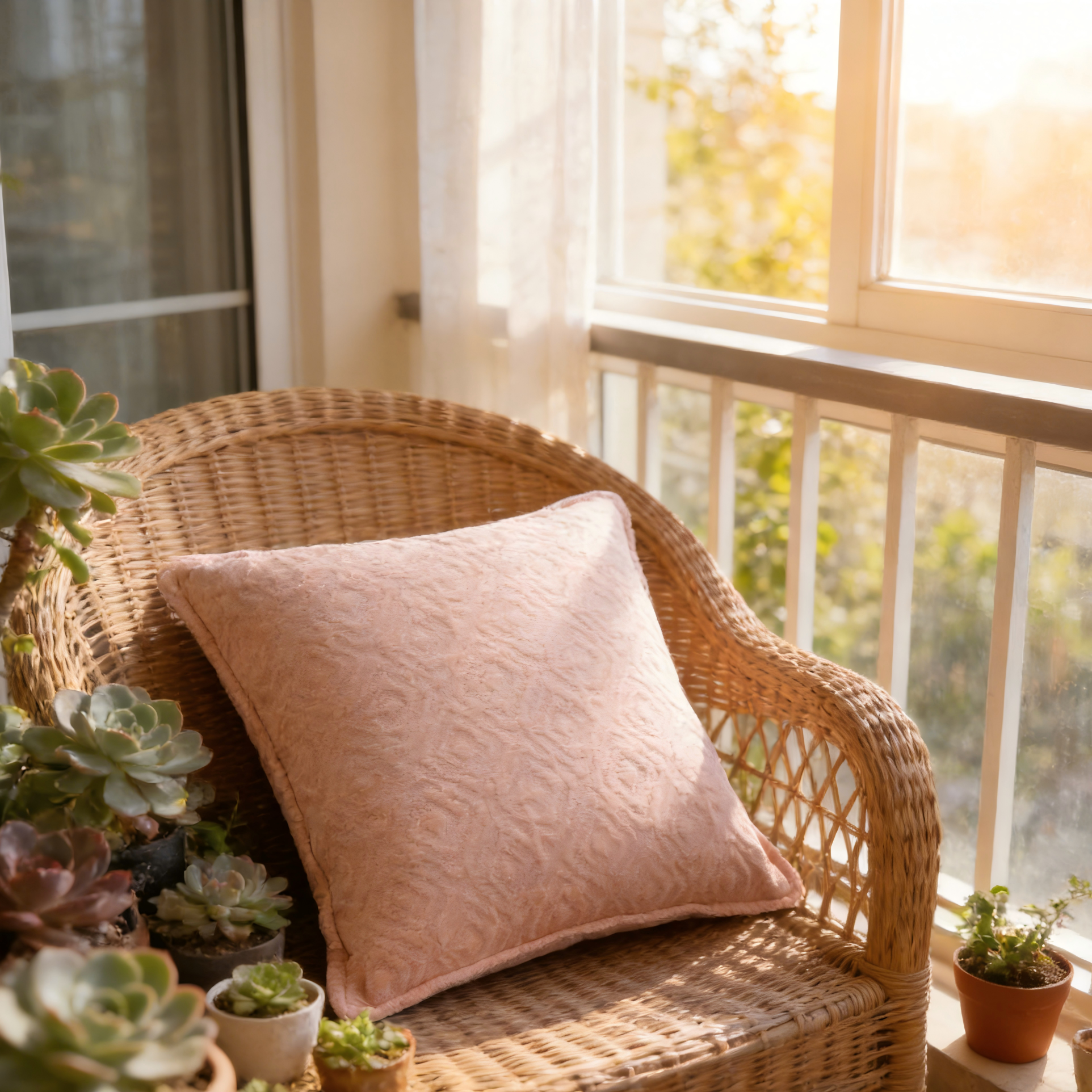 Urban Chic Series Geometric Jacquard Chenille Pillow