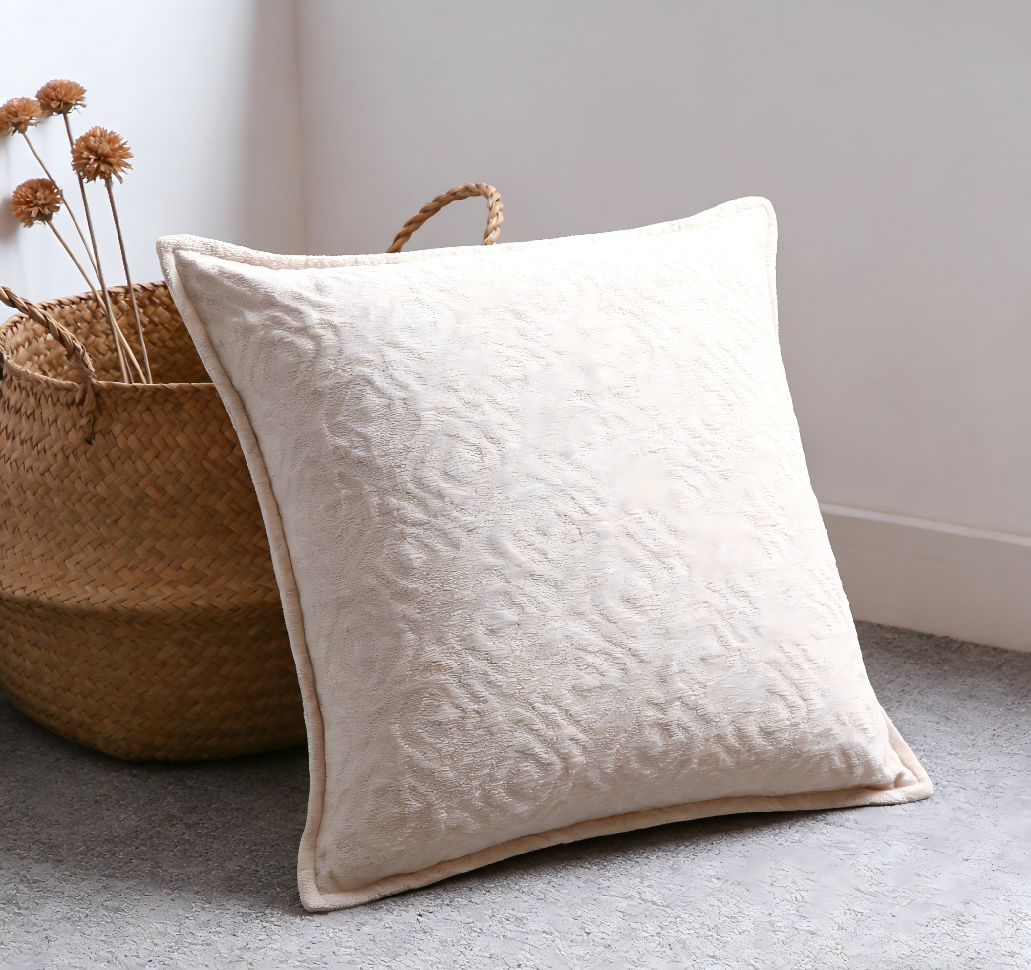 Ultra-Soft Series Solid Jacquard Chenille Pillow