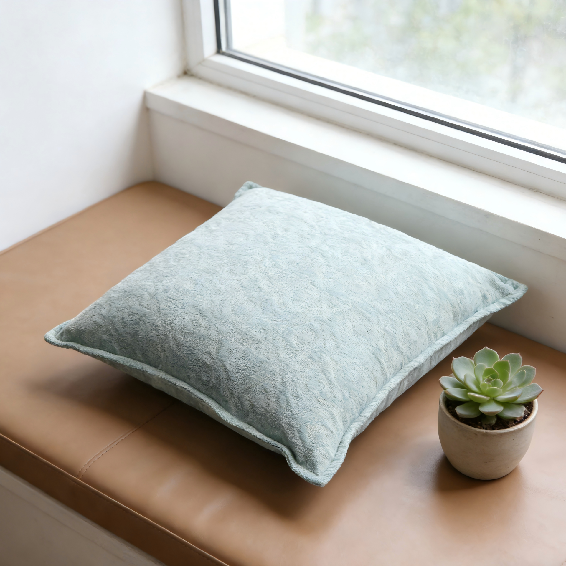 Minimalist Living Series Neutral Jacquard Chenille Pillow