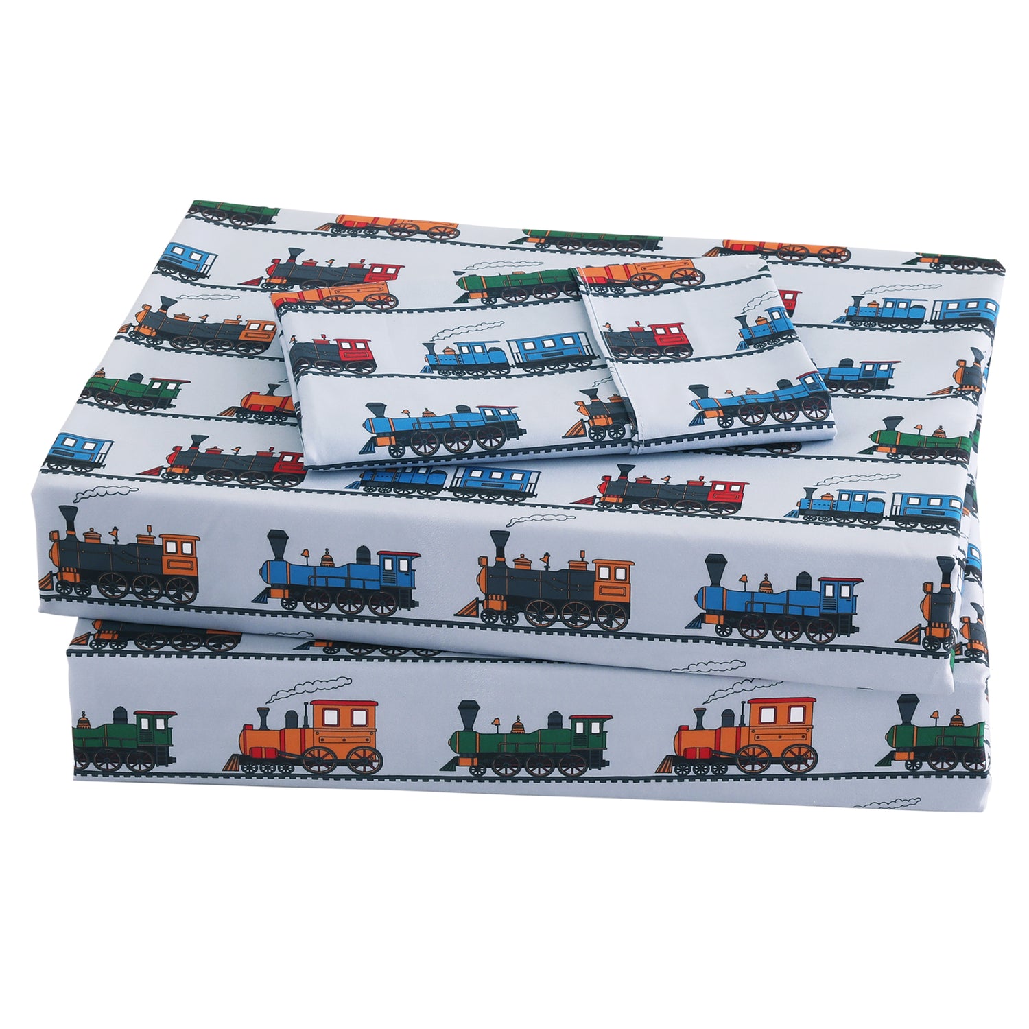 Retro Train Kids Bed Sheet Set