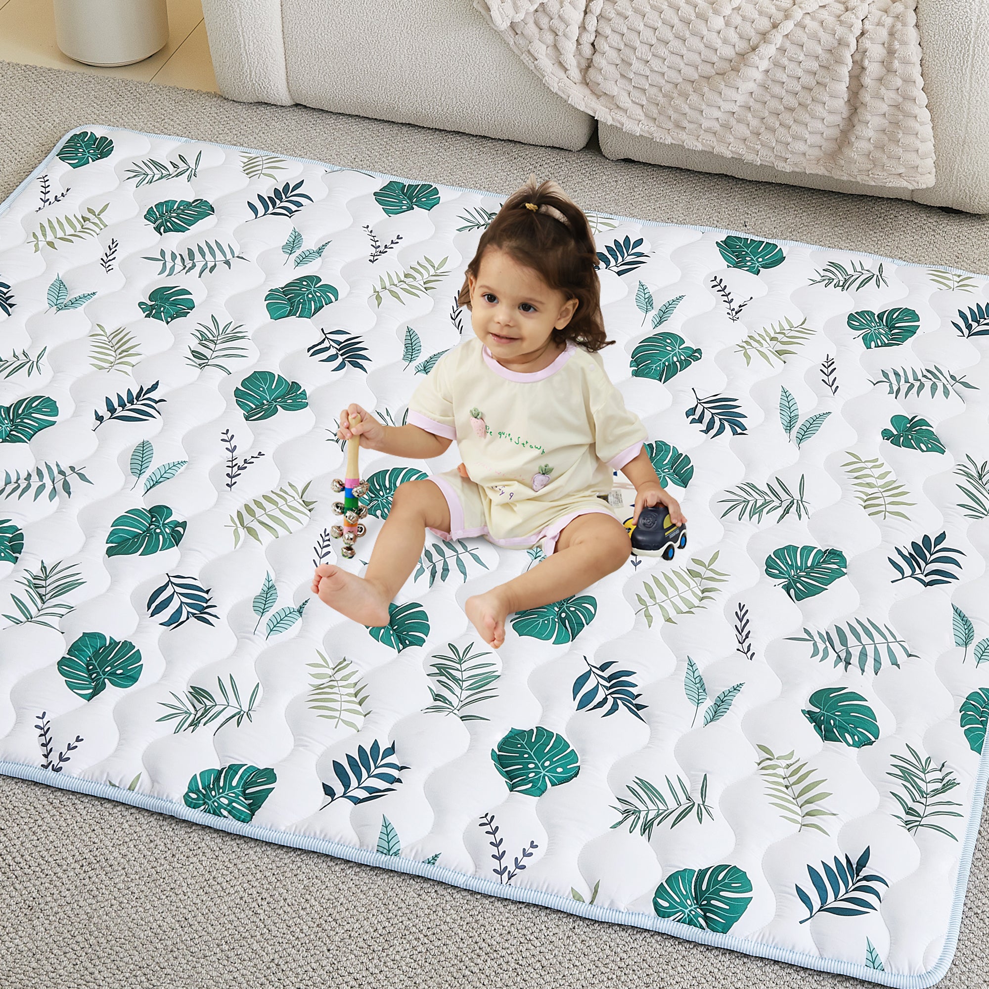 Green Leaf Baby Play Mat 50 x 50
