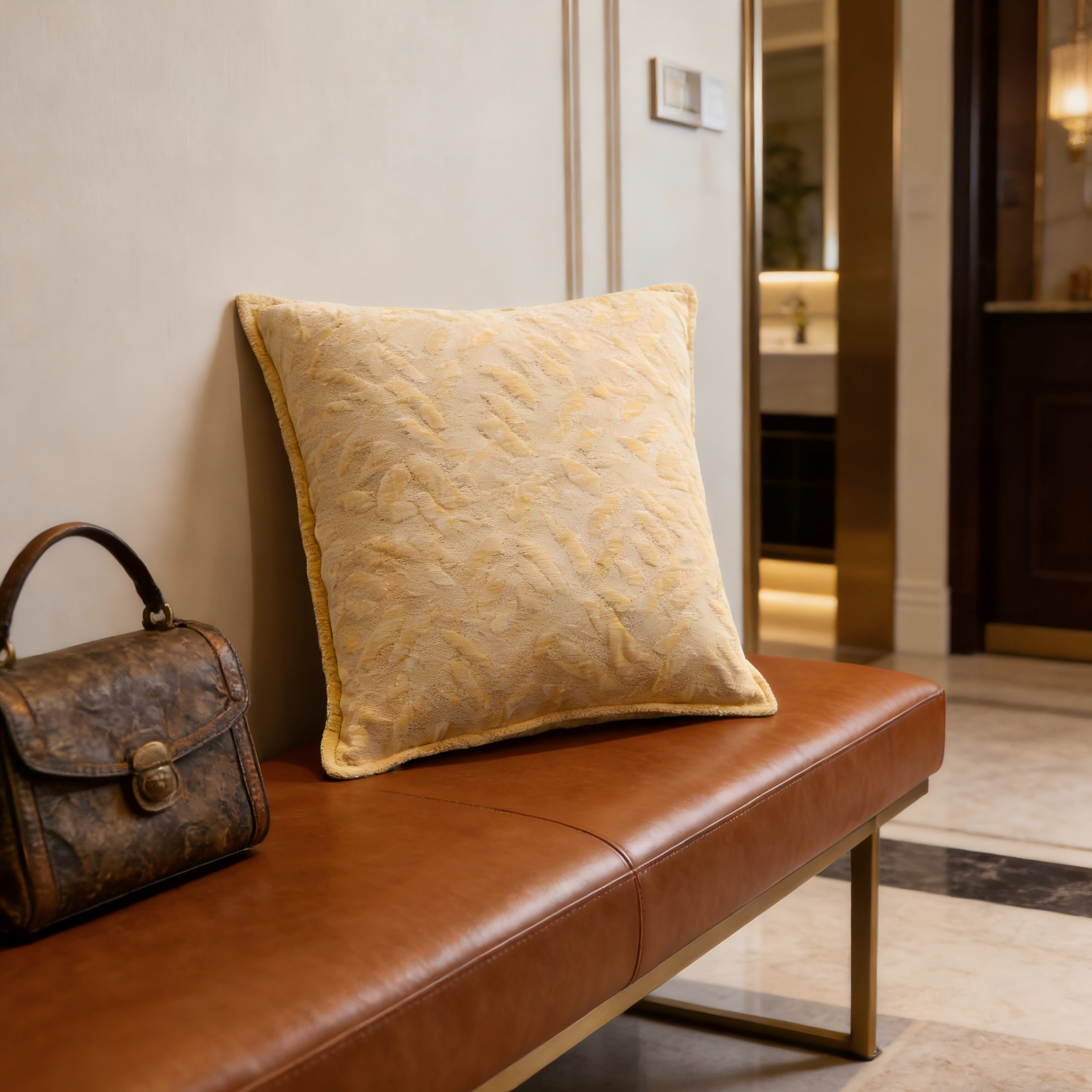 Pastel Soft Series Solid Jacquard Chenille Pillow