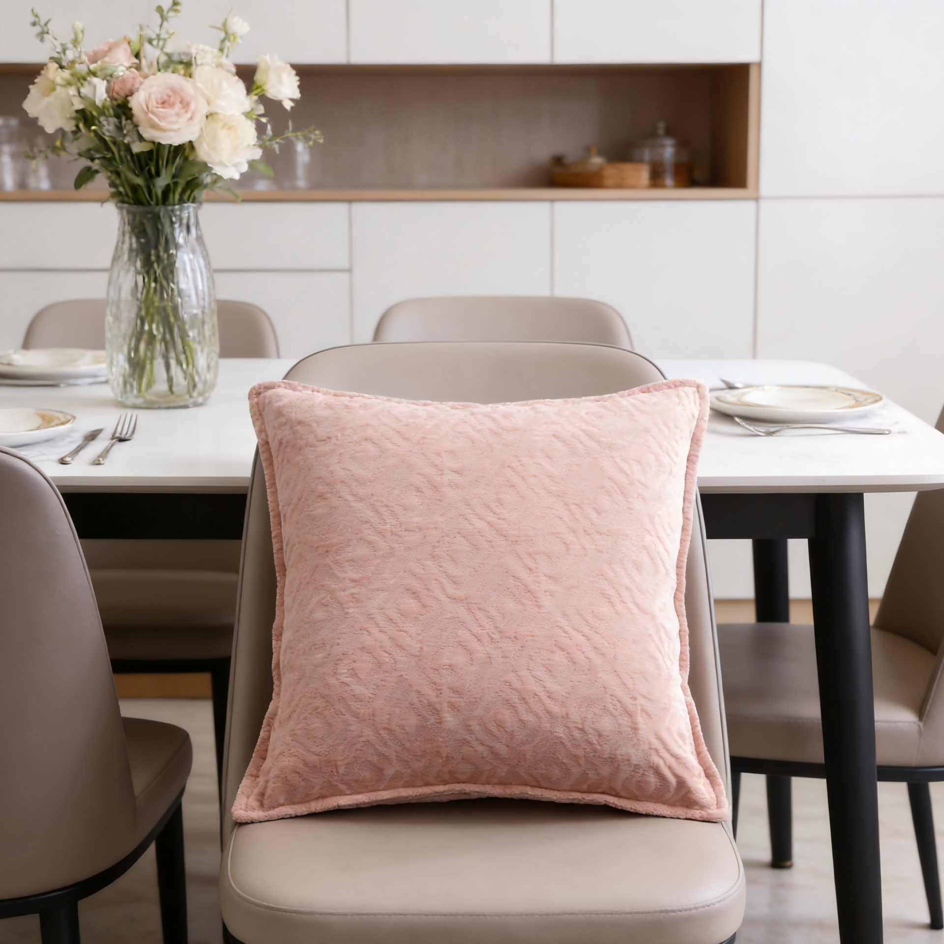 Urban Chic Series Geometric Jacquard Chenille Pillow