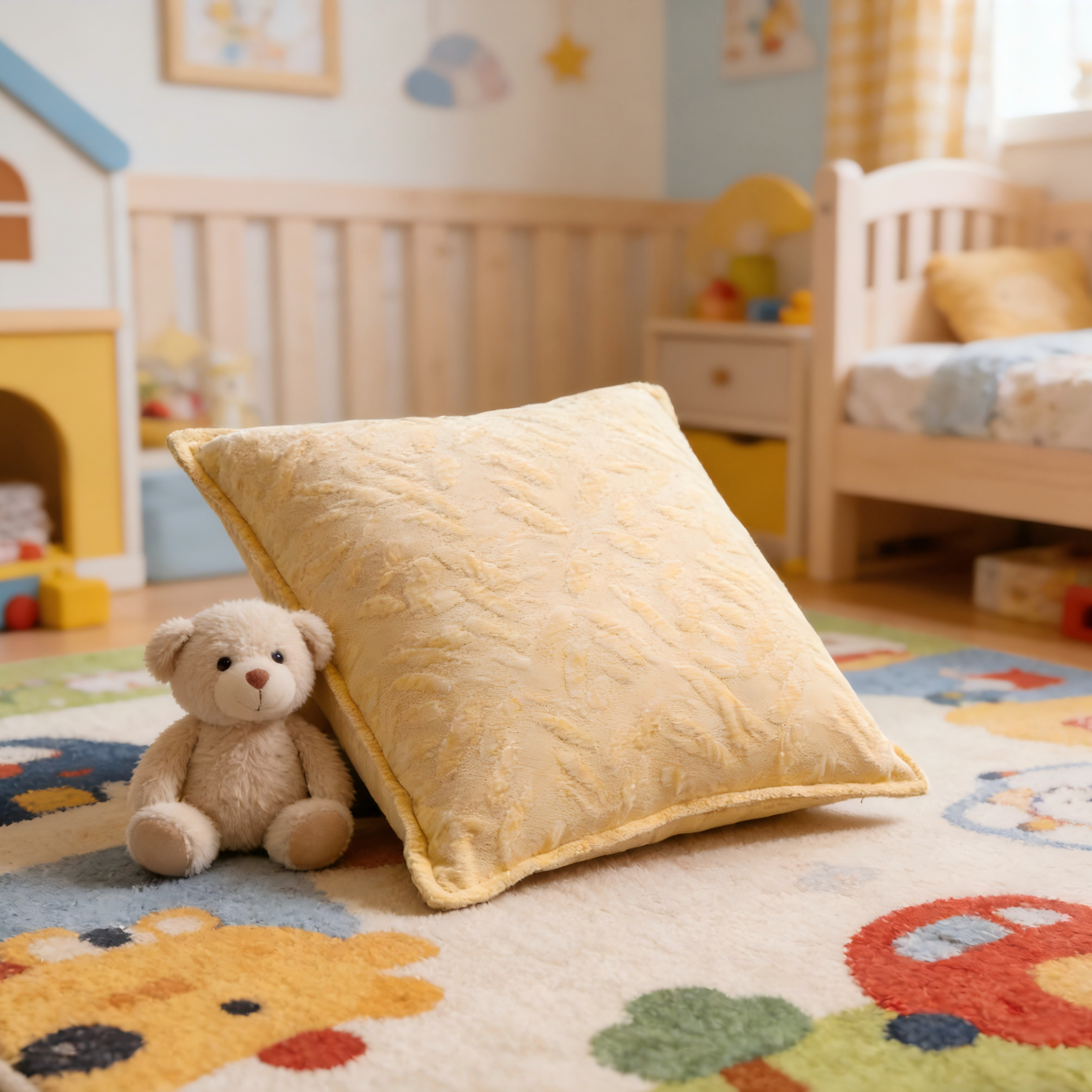 Pastel Soft Series Solid Jacquard Chenille Pillow