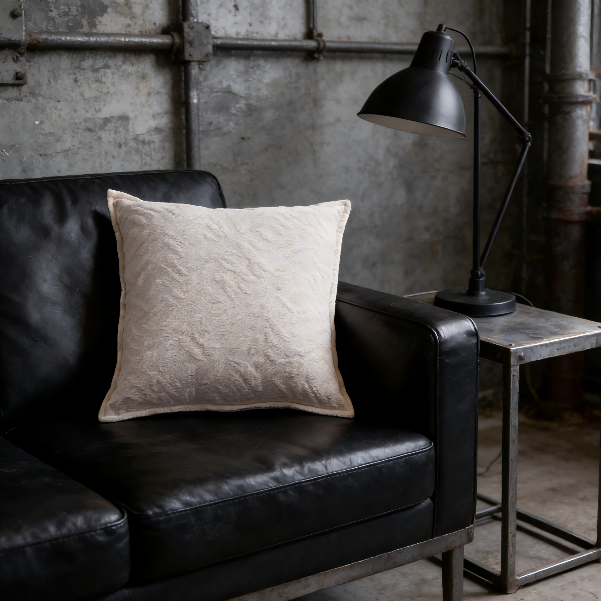 Gentle Touch Series Solid Jacquard Chenille Pillow