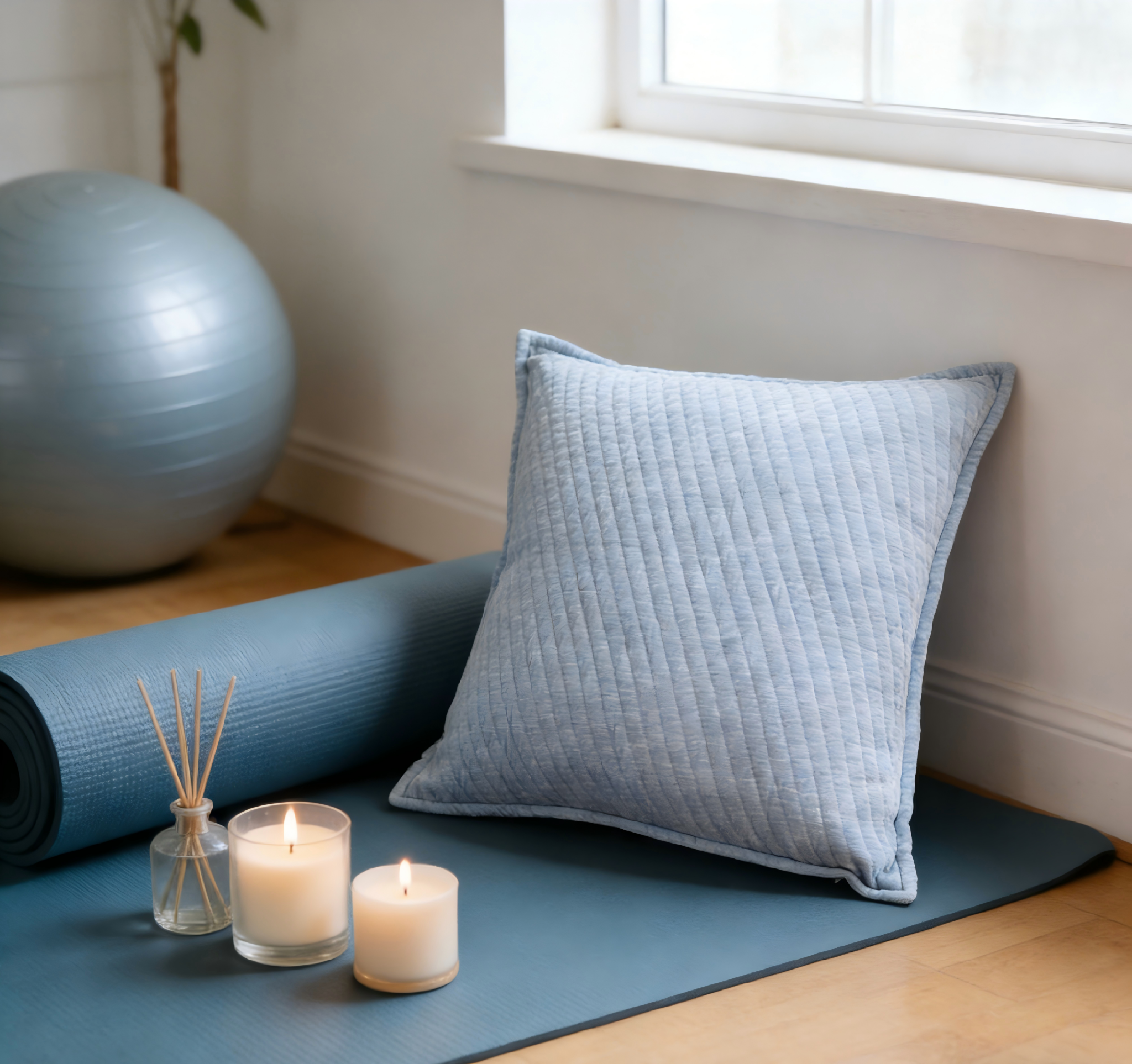Dreamy Rest Series Solid Blush Textured Pillow