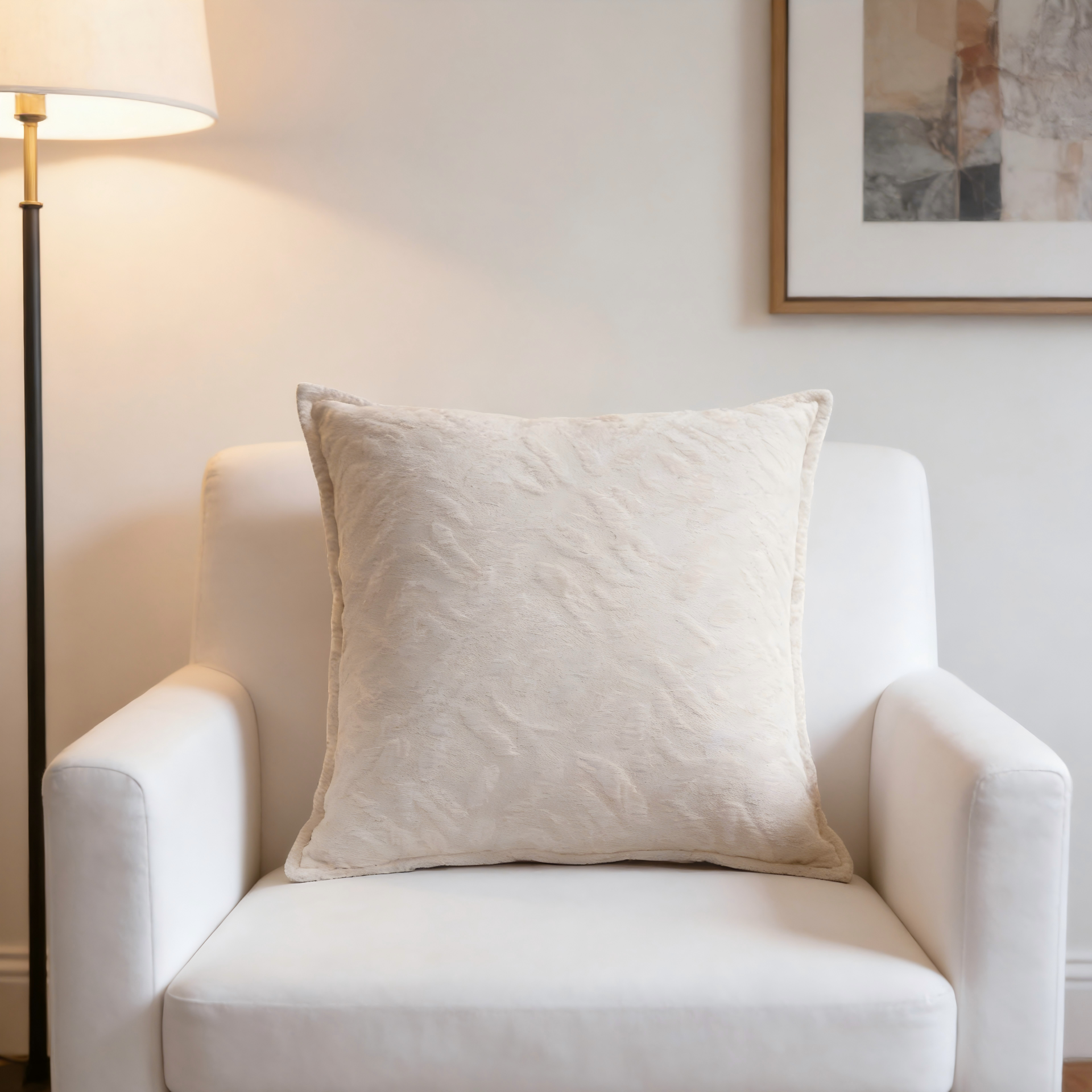 Gentle Touch Series Solid Jacquard Chenille Pillow