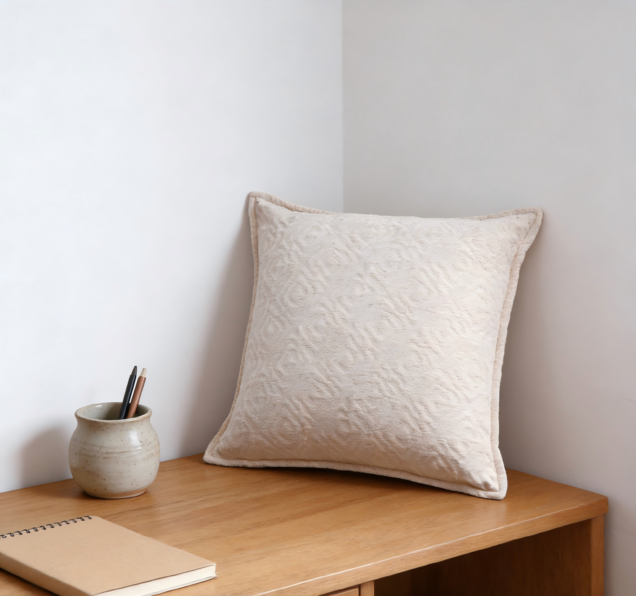 Ultra-Soft Series Solid Jacquard Chenille Pillow