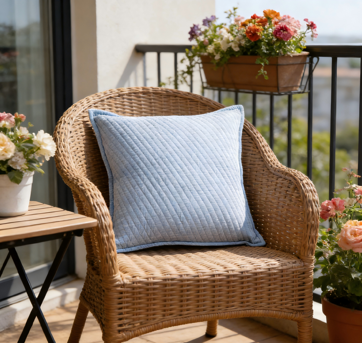 Dreamy Rest Series Solid Blush Textured Pillow
