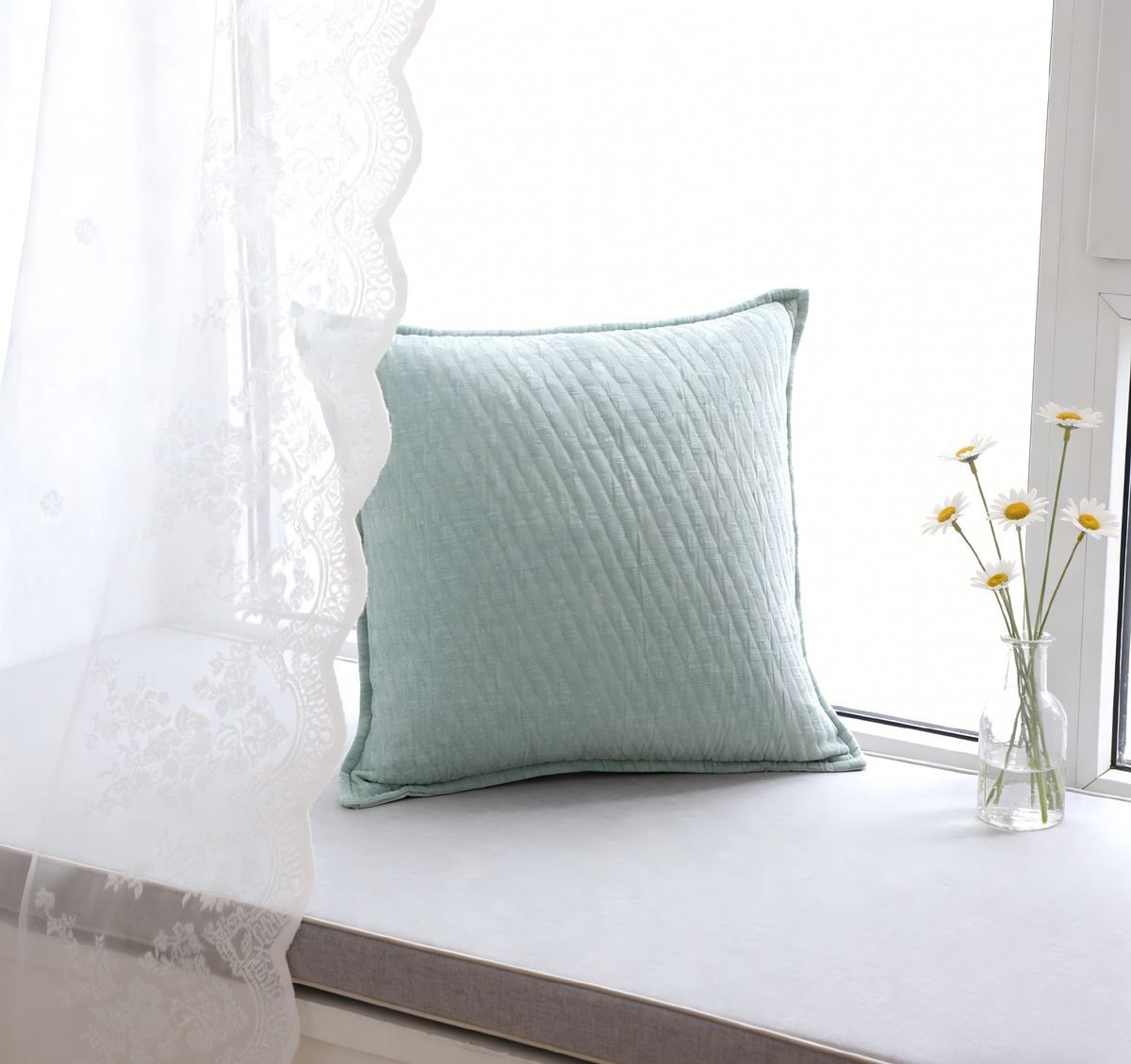 Cloud-Like Series Solid-Color Textured Chenille Pillow