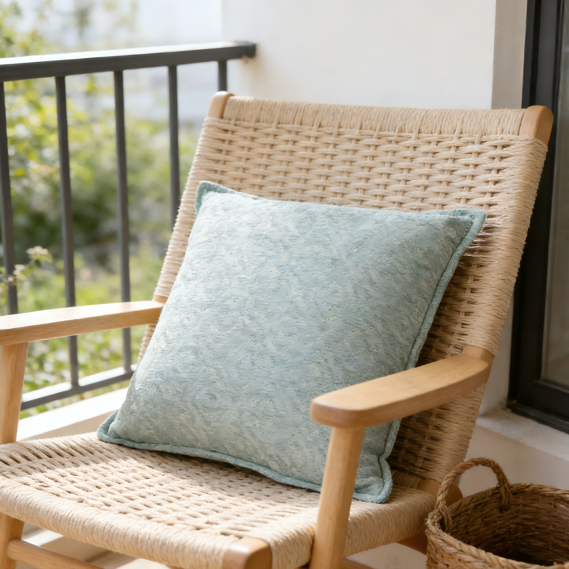 Minimalist Living Series Neutral Jacquard Chenille Pillow