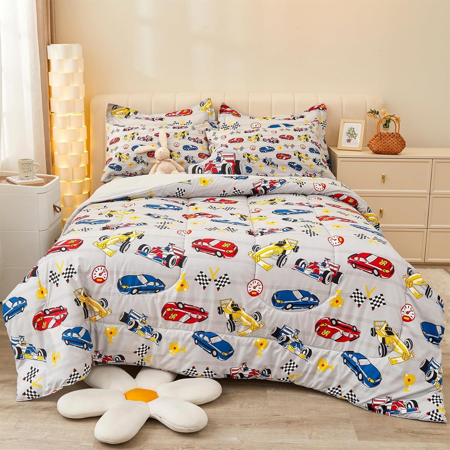 Racing Car 6/8 Pcs Comforter Sets for Boys Kids